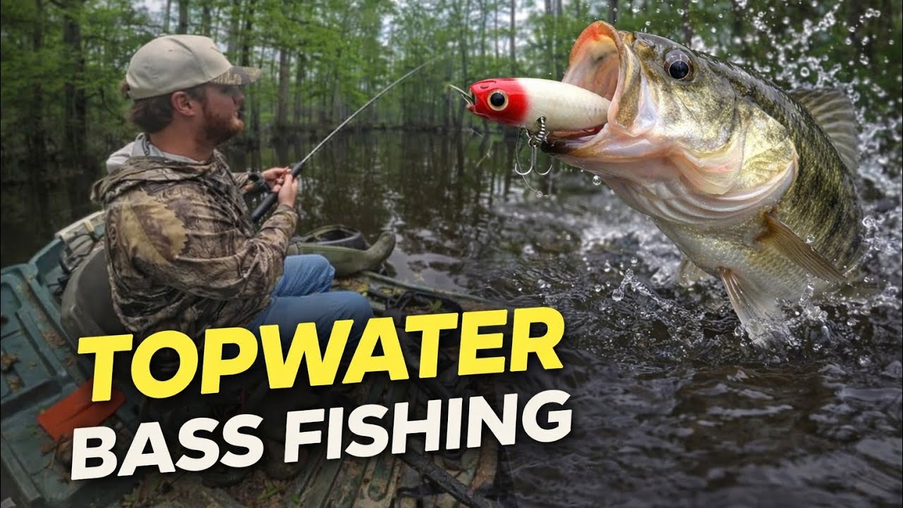 Top Water Bass Fishing in Old slough.