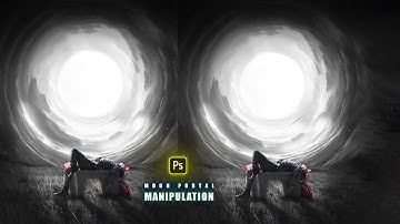 Moon Portal Photoshop Composite Manipulation Tutorial 2023