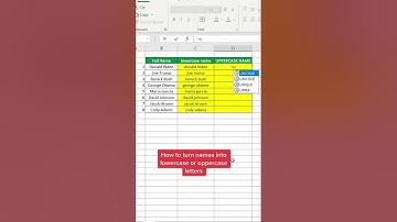 How to turn names into lowercase or uppercase letters in Excel! #excel