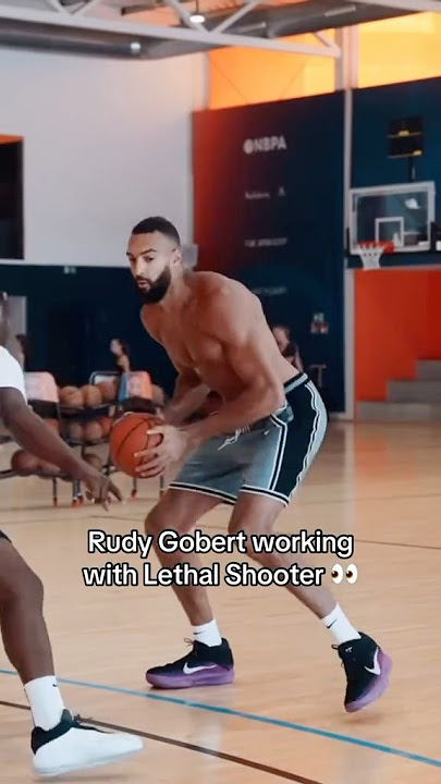 Rudy Gobert working on his footwork & rhythm🏀 He understands it now! #LethalShooter #NBA