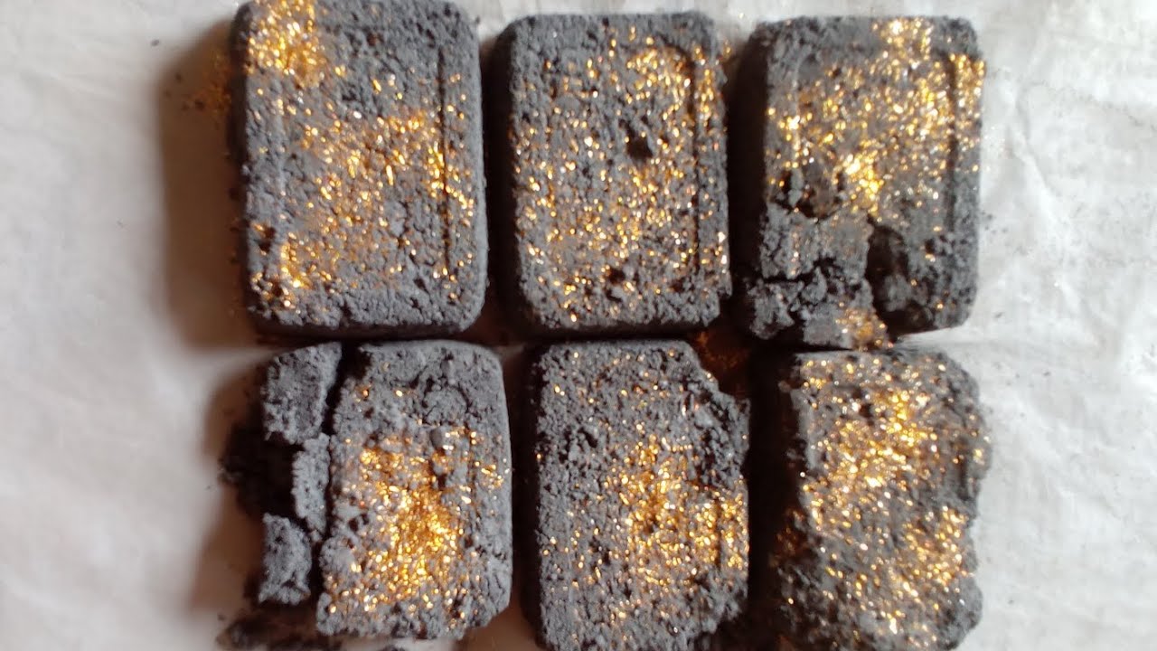 Dusty 🌪 And Soft Gritty Charcoal With Glitter on Top | Charcoal Crumbling Asmr Oddly Satisfying