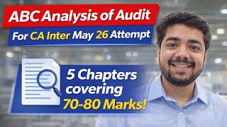 🔥 Score 70+ in Audit |  CA Inter May 26 ABC Analysis Revealed! | Professionals