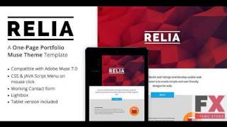Preview Relia - One Page Portfolio Muse Theme TForest