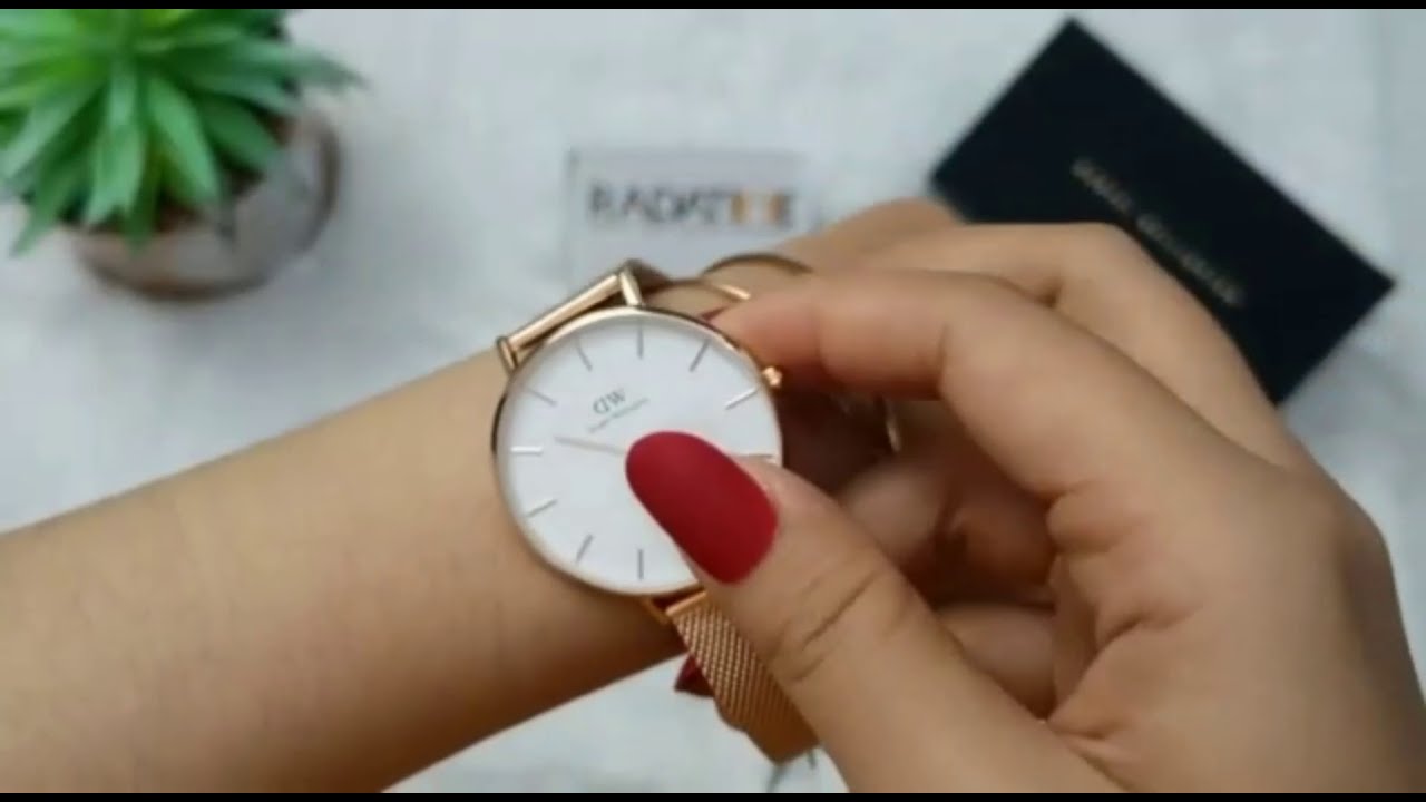 Daniel Wellington Petite Melrose White Dial Rose Gold Meshwire