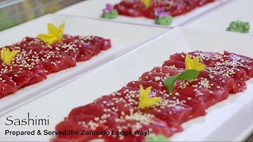Sashimi - Prepared & Served the Zancudo Lodge way! | ZANCUDO LODGE