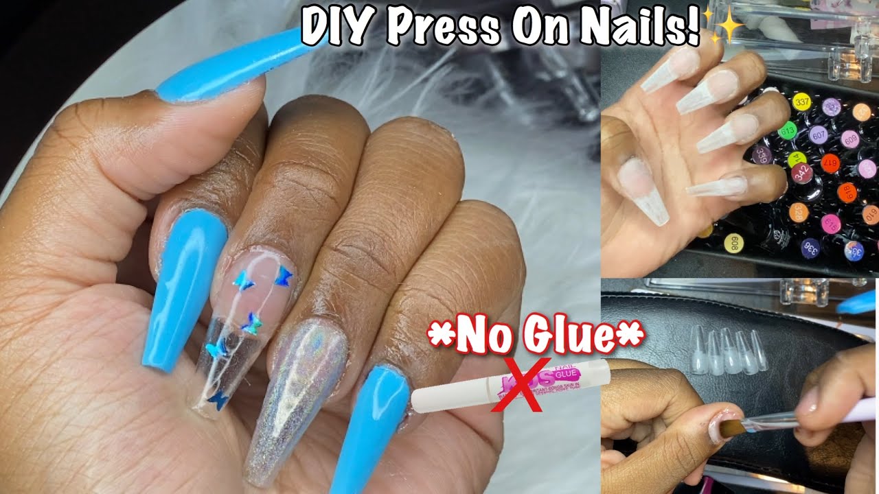 DIY Fake Press on Nails!!! WithOut GLUE (No Acrylic) *Last 2 Weeks ...