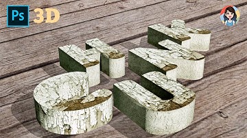 How to Create a 3D Chipped, Painted Wood Text Effect in Adobe Photoshop| #3dtype #3dinphotoshop #art