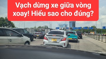 Vạch dừng xe giữa vòng xoay - đi sao cho đúng luật và an toàn.
