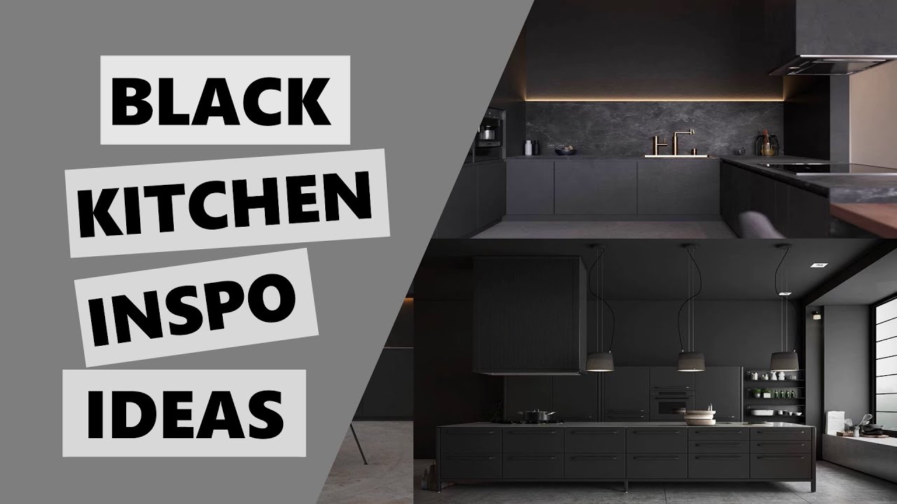 20+ Black Kitchen Inspiration Ideas Modern Design, Dark Color Interior  Design Ideas