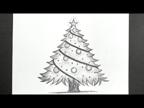 Video: Cara Melukis Pokok Krismas Dengan Pensil