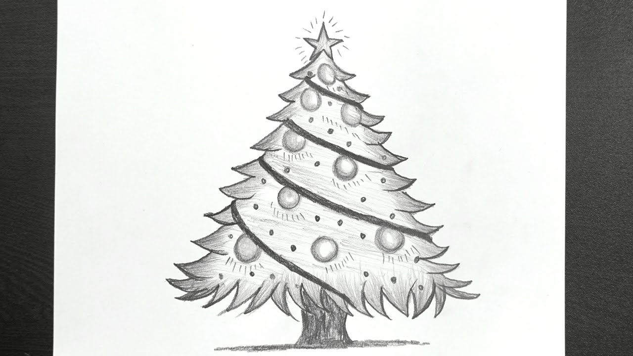 Awesome Christmas Tree Drawing