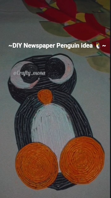 🐧 DIY Newspaper Penguin idea 📰 | Best out of waste Idea 💡#youtubeshorts #diy #creativity