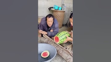 Process of Cutting Watermelon with a Cleaver - Unique tools to boost efficiency and streamline work