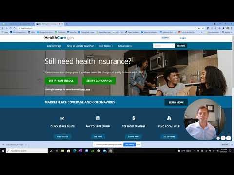 Setting up an account on Healthcare gov