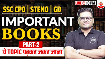 SSC CPO/GD/STENO 2023 Exam Imp Topics जो जरूर पढ़े|SSC Book Que जो बार-बार पूछे गए है By Sandeep Sir