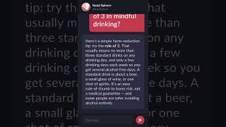 What is the rule of 3 in mindful drinking?