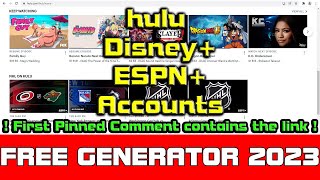 hulu Disney+ ESPN+ Premium Account Generator 2023-Up to 12 free bundle premium subscription months