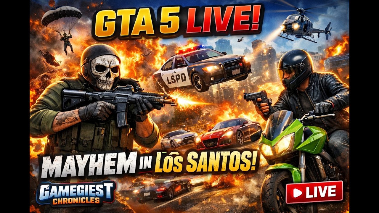 GTA 5 LIVE – Absolute Chaos in Los Santos! Mayhem & Zero Chill ...