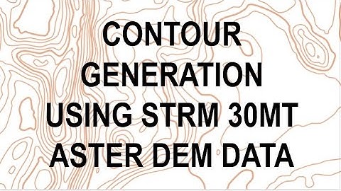 ASTER DEM SRTM   Contour generation in QGIS