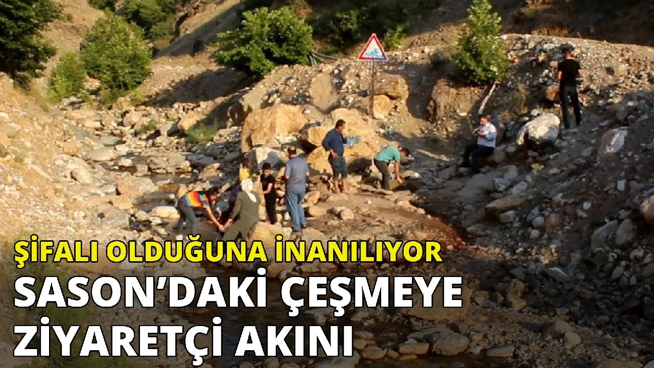 Sason'da suyunun şifalı olduğuna inanılan çeşmeye ziyaretçi akını