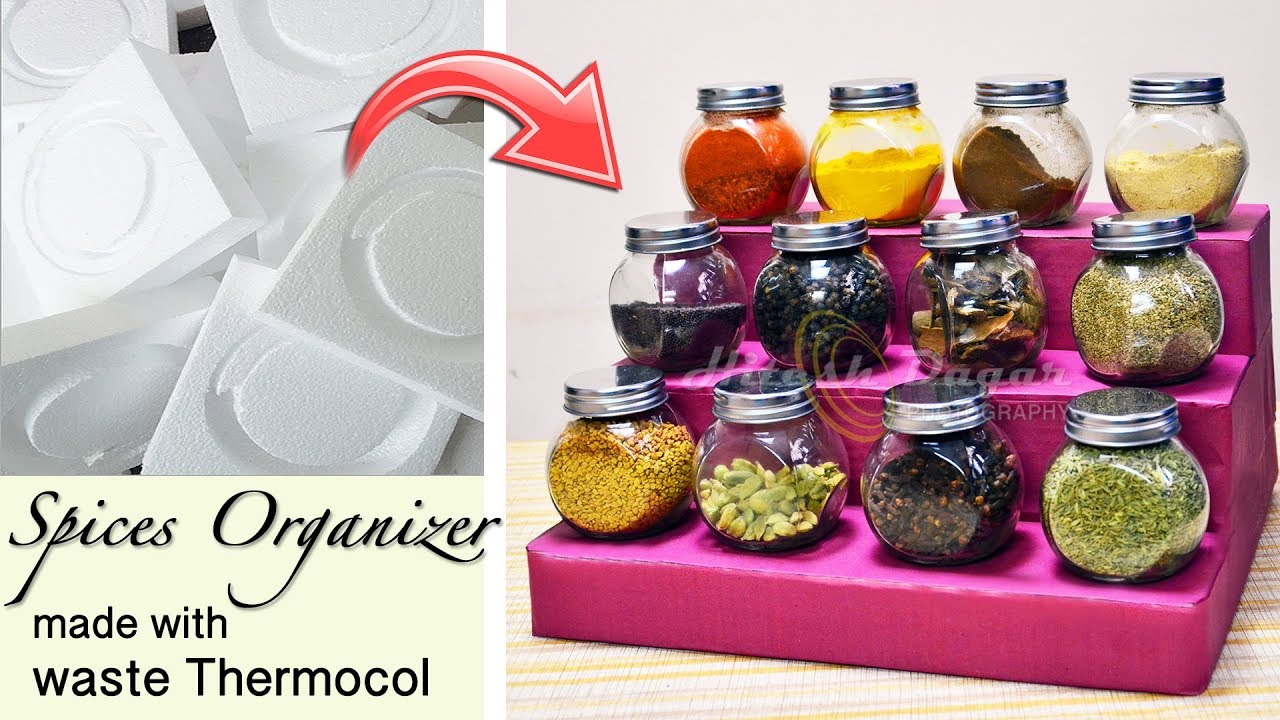 DIY Spice Organizer for Kitchen - Kitchen Organization idea | Kitchen