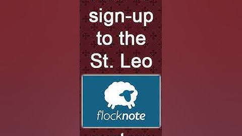 St. Leo Flocknote signup video