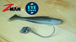 Z-Man Diezel MinnowZ rigged with Eye Strike Texas Eye Jig (Lure Review &  Underwater Footage) 