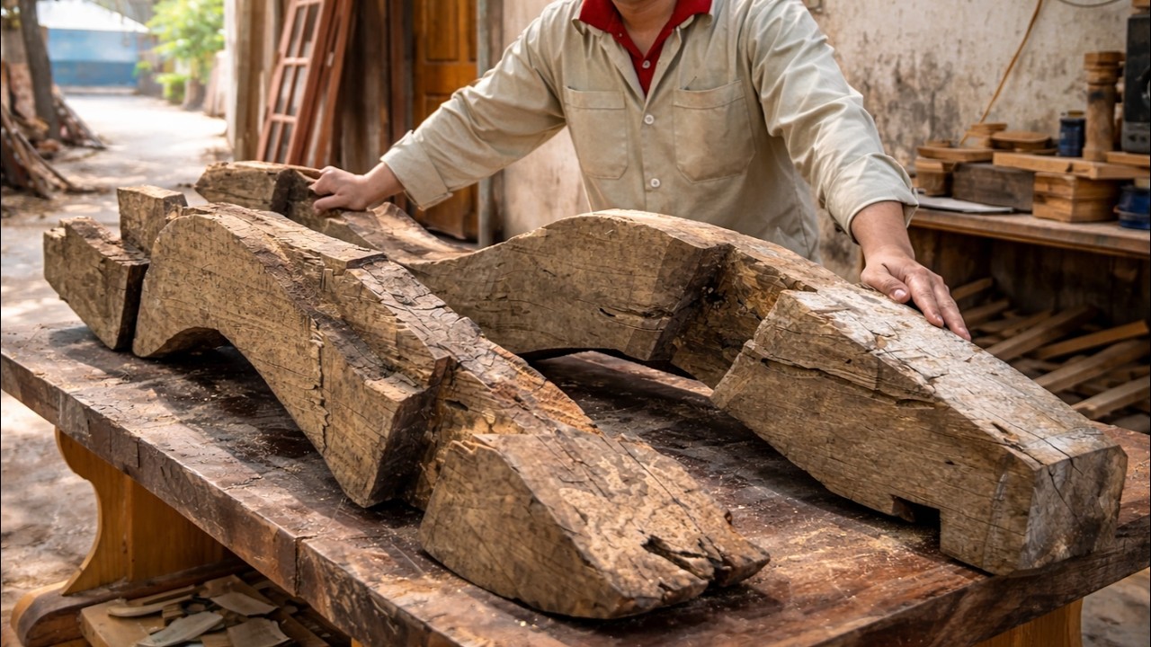 Restoring 100-Year-Old Weathered Wood in a Rural Workshop