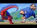 Spider-man Carno vs Superhero Dinosaurs Fighting! - Jurassic World Evolution