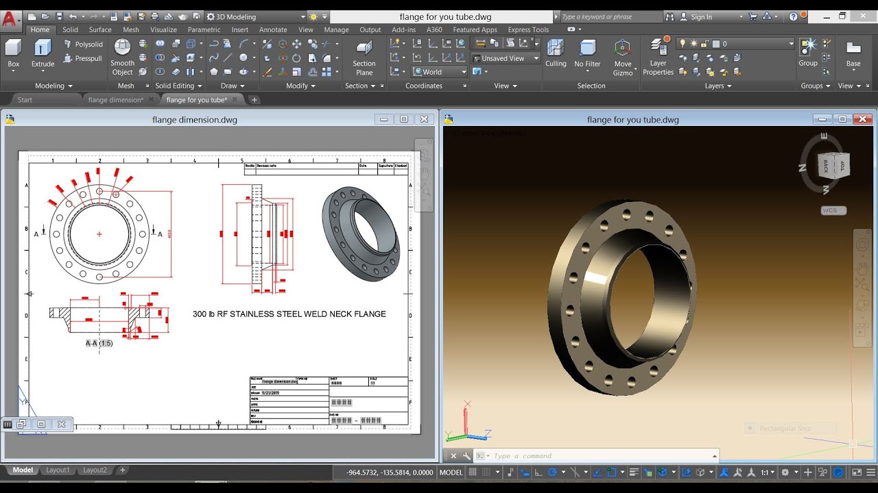 Autocad 3d Mechanical Drawing Exercise Handwheel By Ac 3dcad