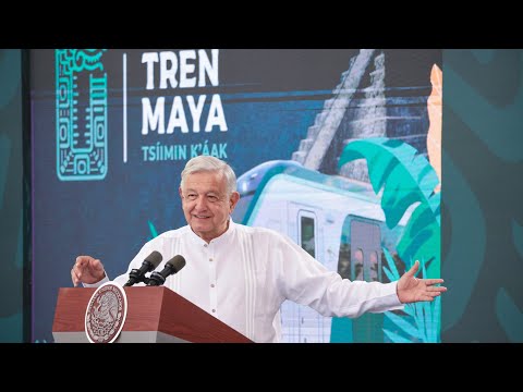 Conferencia de prensa matutina e inauguración del Tren Maya, tramo Campeche-Cancún