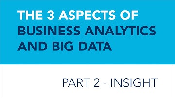 Insight- The 3 Aspects of Business Analytics and Big Data