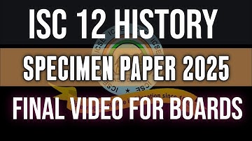 Specimen Paper 2025 Discussion || Class 12 ISC History || Hindi Explanation