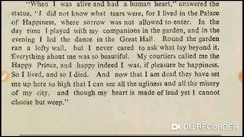 Detailed summary of the Chapter 13 Happy Prince. English literature Class+1.