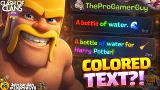 Send COLORFUL Messages in Clan Chat?! 😮 (Secret Trick) | GIVEAWAY Code Inside | Hidden Tricks COC screenshot 5