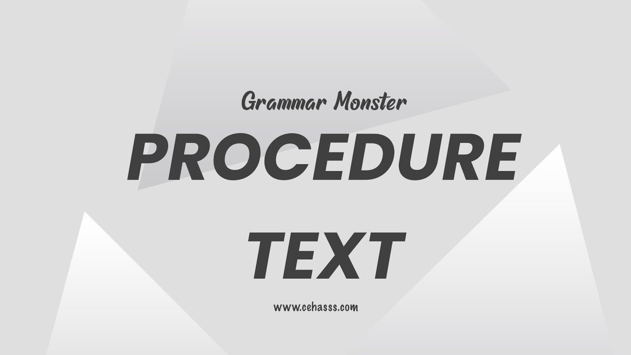 Contoh Procedure Text Beserta Soal Nya - Belajar Sekolah