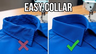 How to Sew a Perfect Shirt CollarShirt Collar Sewing Tutorial: Step by StepNeat Trick for Sewing 🪡🧵