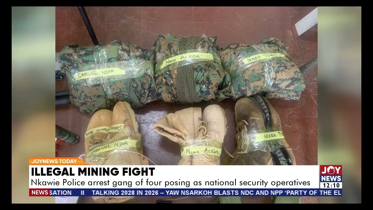 Illegal Mining Fight: Nkawie Police arrest gang of four posing as national security operatives