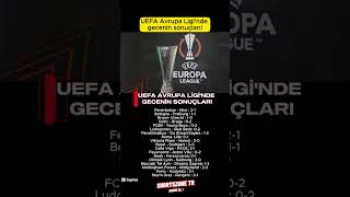 Uefa Avrupa Liginde Gecenin Sonuçları Ündem