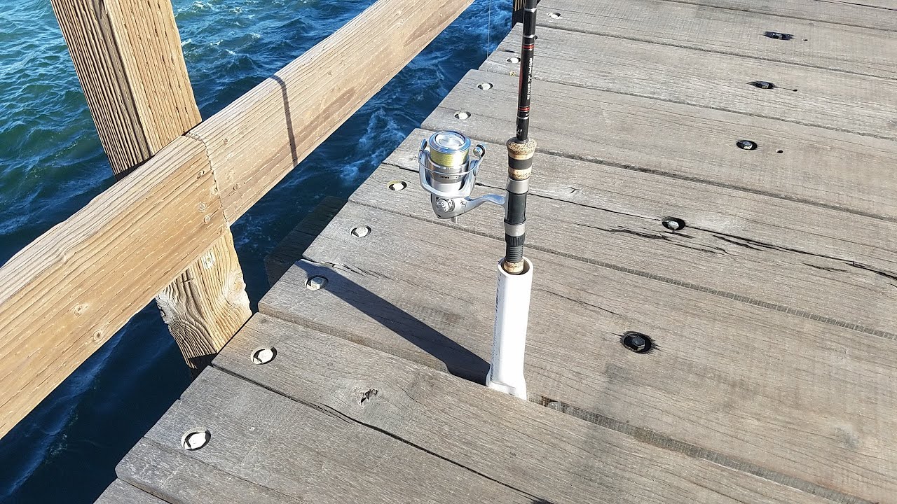 LifeHack: Fishing rod holder from PVC for pier 