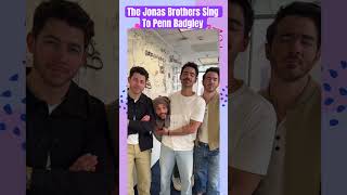 The Jonas Brothers Sing To Penn Badgley