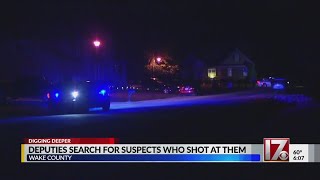 Wake County deputies searching for suspects who shot at them