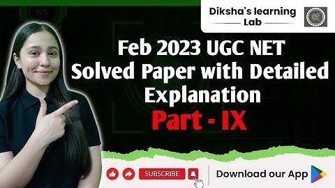 UGC NET Forensic Science Paper Solving Feb 2023 with Detailed Explanation || Q81-Q90