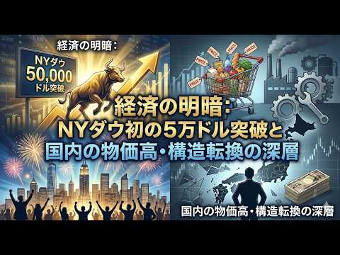 経済の明暗：NYダウ初の5万ドル突破と国内の物価高・構造転換の深層