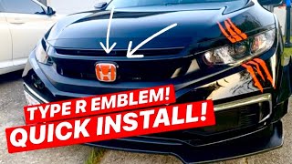 Type R Emblem QUICK INSTALL! (10th Gen Civic)