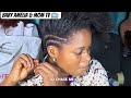 Cornrow - All Back On Natural Hair *storytime included*