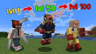 Finir Minecraft mais toutes les 30sec je me change en Super Héros..