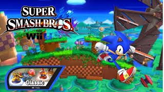 Super Smash Bros Wii U Classic Mode Sonic Intensity 50