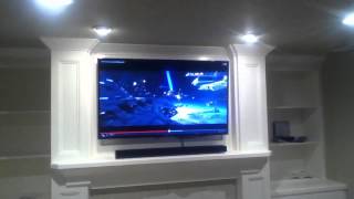 Installation on Samsung Duo Core Smart TV with sound bar above fireplace