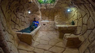 How to Build The Most Secret Underground House, Girl Living Off The Grid 2023